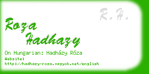 roza hadhazy business card